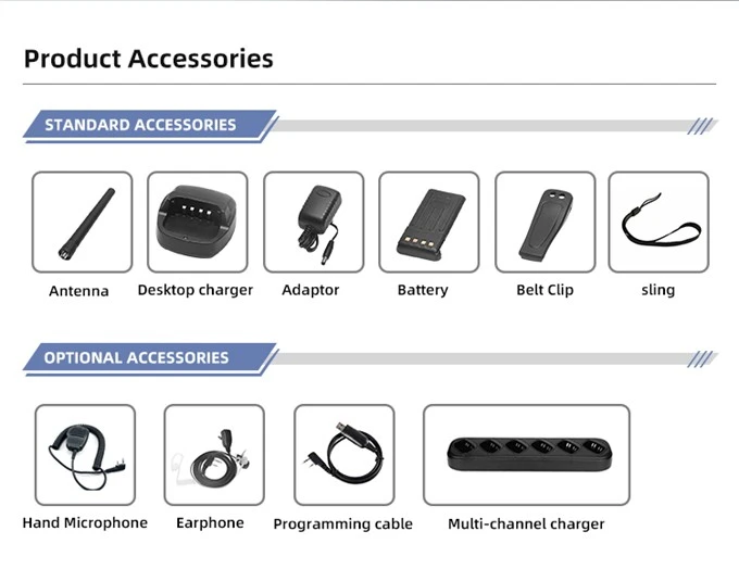 Hidden Display Portable Radio Walkie Talkie